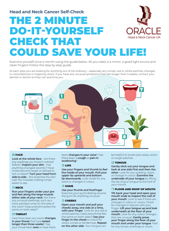 How to check for head and neck cancer at home